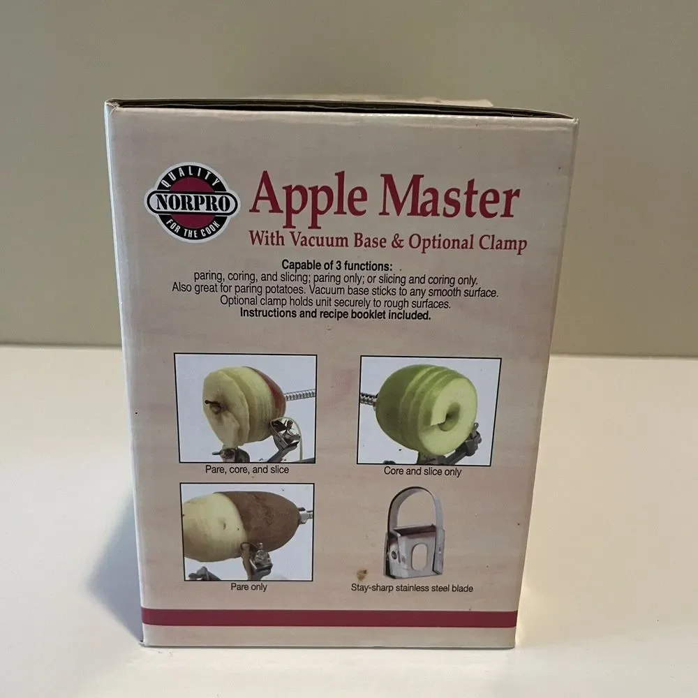 Norpro#865 Apple Master-Apple,Potato,Parer,Slicer&Corer w/Vacuum Base w/box-tool